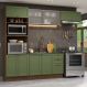 Armário de Cozinha Completa 270 cm Rustic/Verde Vik Madesa 03