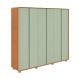 Image of Guarda-Roupa Casal Loop com Pés 6 Portas 6 Gavetas Amêndoa e Sálvia MO895CL30FKBMOB