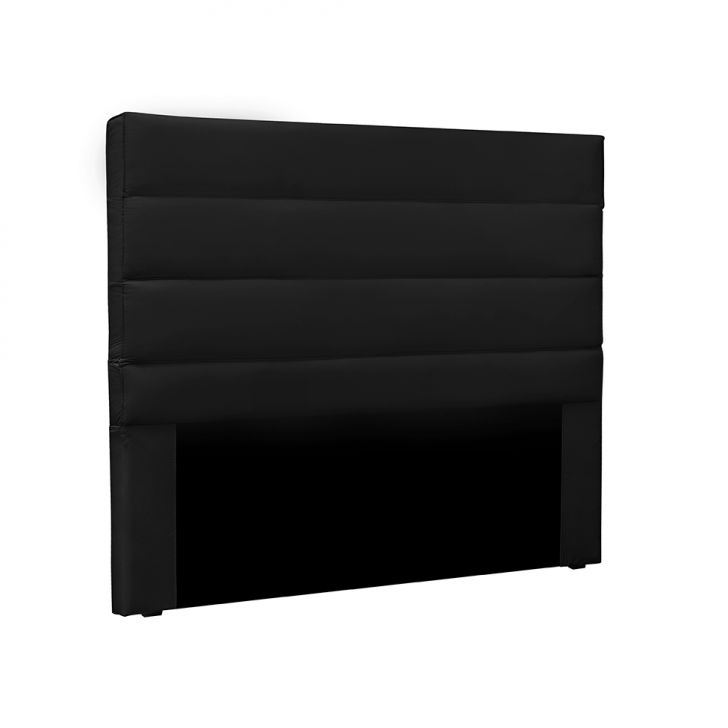 Cabeceira Solteiro La Italiana Poliuretano Preta