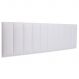 Cabeceira King Estofada Para Cama Box Kit 10 Placas Adesivas - Modelo Reta Courino Branco