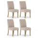 Conjunto 4 Cadeiras Adore Nature/Bege Vanilla - Móveis Henn