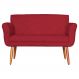 Namoradeira Decorativa Isabela Pés Palito Suede Vermelho - DS Estofados