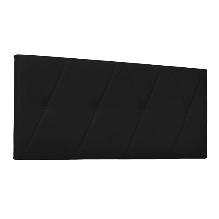 Painel para Cama Box Casal Aquilla Poliuretano Preto