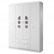 Guarda Roupa Infantil Lívia 4 Portas e 2 Gavetas Branco - Phoenix Baby