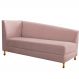Recamier Valéria 160cm Lado Direito Suede Rosê - Amarena Móveis
