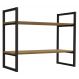 Nicho 02 Prateleiras 60x72cm Industrial Crome LI008 Freijo Preto Kappesberg