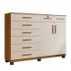 Cômoda Triunfo 2 Portas 8 Gavetas com Chave Benetil Cinamomo Off White