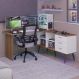 Mesa para Computador Gamer em L 3 Gavetas Branco/Rustic Lisboa Madesa