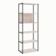 Estante Shelf Carvalho Berlin e Preta 173 cm