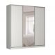 Guarda-Roupa Casal com Espelho Tunas V 3 Portas 3 Gavetas Branco