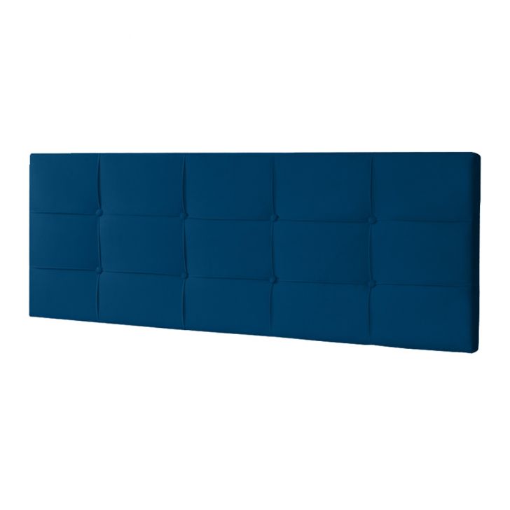 Cabeceira Painel King 1,95m Roma Suede Azul Marinho - Pallazio