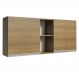 Armário de Cozinha Aéreo 150 cm 2 Portas e 2 Nichos Rustic Glamy Madesa