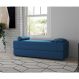 Sofá-Cama Casal 3 Lugares Cecília Linho Azul Marinho