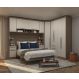 Guarda Roupa Dormitório Modulado Master Casal 1,58 m Queen Canto - Avelã Rústico e Areia - Luciane M04