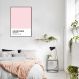 Quadro Color Card Rose Quartz 86x60 Filete Marrom
