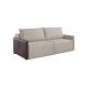 Image of Sofá 2 Lugares Retrátil Urban com Entrada USB Linho Bege e Marrom 160 cm ES745UP30YVHMOB
