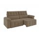 Image of Sofá 3 Lugares Retrátil e Reclinável Santorini Veludo Capuccino 220 cm MO895UP30JGJMOB