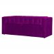 Conjunto Cabeceira e Calçadeira Baú Casal Super King Emma Veludo Roxo