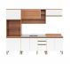 Cozinha Completa Modulada 5 Peças com Torre Quente e Gabinete Pia Multimóveis CR20405 Freijó/Branco