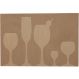 Jogo 2 Americano Tramex de Mesa 45x30cm Copos Bege