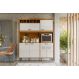 Cozinha Dakota 6 Portas 1 Gaveteiro C/ Espaço Para Microondas E Vinhos - Jequitiba/Off White