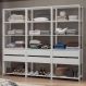 Guarda-Roupa Closet Modulado 6 Gavetas 210 cm Branco Valencia Madesa