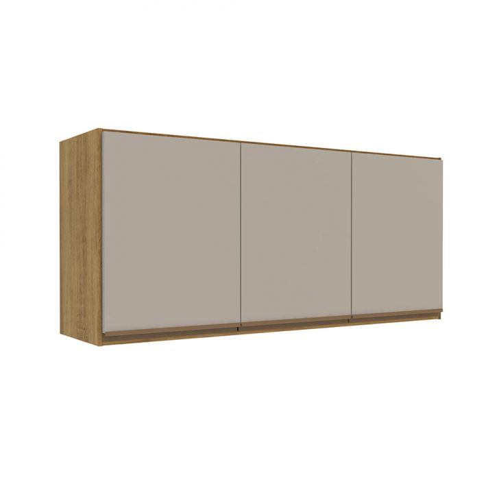 Armário Aéreo Margarida 3 Portas Mel e Arenas