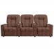 Poltrona Reclinável 3 lugares para Sala de Cinema Romeo F05 Veludo Terracota - Lyam Decor