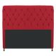 Cabeceira Estofada Cristal 195 cm King Size Com Capitonê Suede Vermelho- Amarena Móveis
