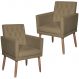 2 Poltronas para Clínica Resistente Recepção Corino Sala de Estar MOBLAN decor