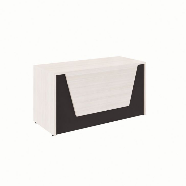 Balcão de Atendimento Recepção Carvalho Berlin e Preto 74x140 cm