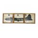 Kit Quadros Decorativo Quarto Sala 60x20Cm Avião HALI Madeira