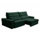 Image of Sofá 5 Lugares Retrátil e Reclinável Alasca Veludo Verde FE691UP20DTZMOB