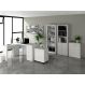 Conjunto Escritório Completo 5 Peças CJ2 Branco Tecno Mobili
