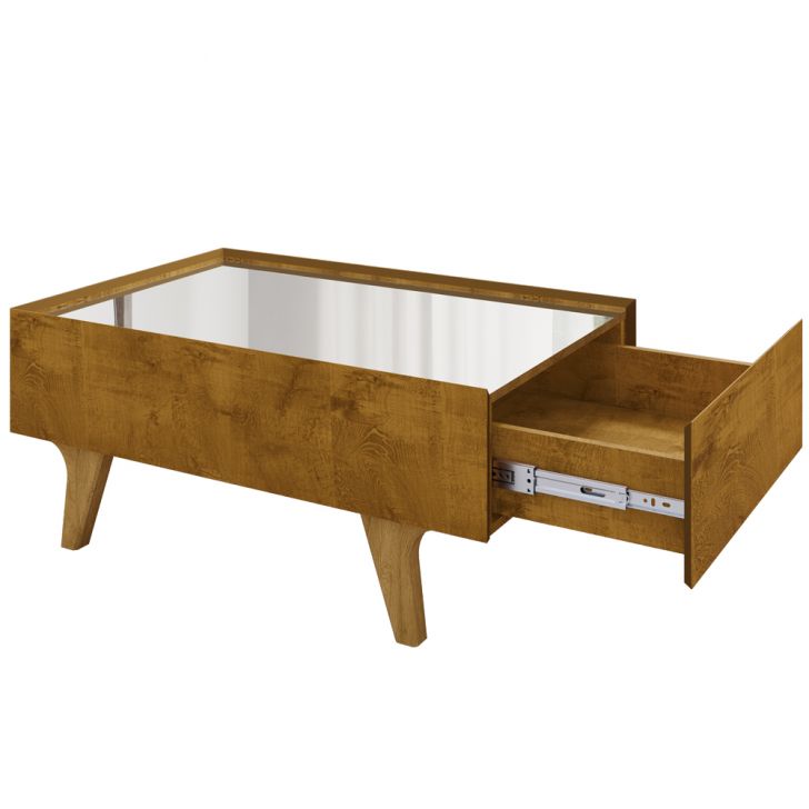 Mesa De Centro Com Espelho 1 Gaveta Sena 90 cm Cinamomo BECHARA