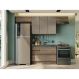 Cozinha Compacta Maxxi 6 Portas 4 Gavetas Nogal
