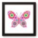 Quadro Decorativo - Borboleta Rosa - 033qdip