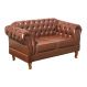 Sofá 2 Lugares Dom Pedro Chesterfield Capitonê Retrô - Couríssimo Caramelo
