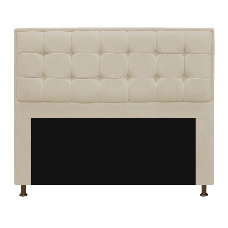 Cabeceira Copenhague 140 cm Casal Suede Bege - Amarena Móveis