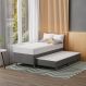 Cama Box Conjugada Solteiro com Cama Auxiliar Premier Unibox Molas Ensacadas (63x88x188) Cinza 