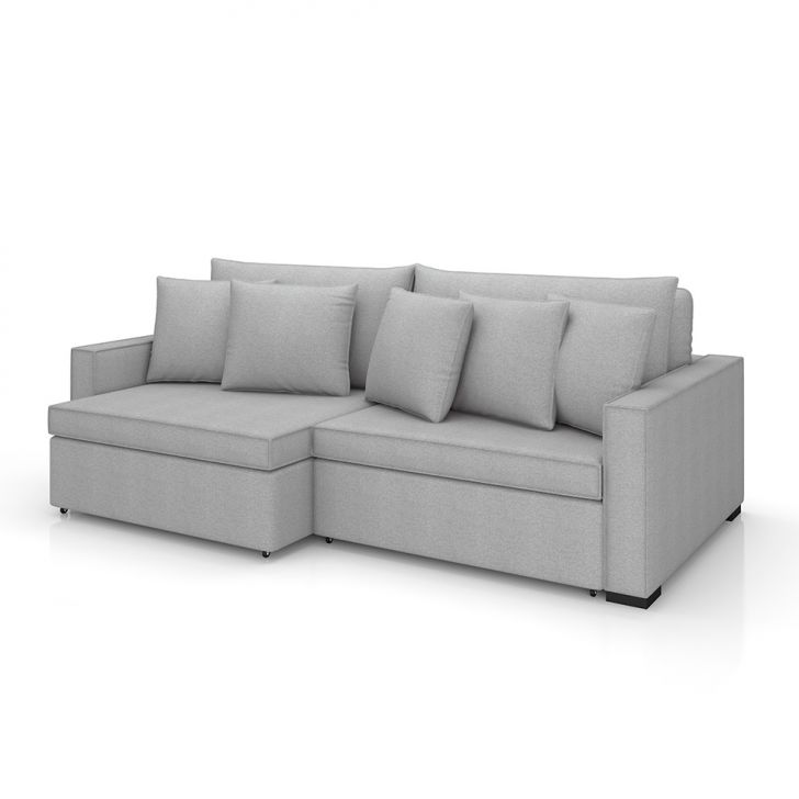 Image of Sofá 3 Lugares Retrátil E Reclinável Rivera Linho Bouclé Cinza 205 Cm PLA-MO895UP20TTVMOB