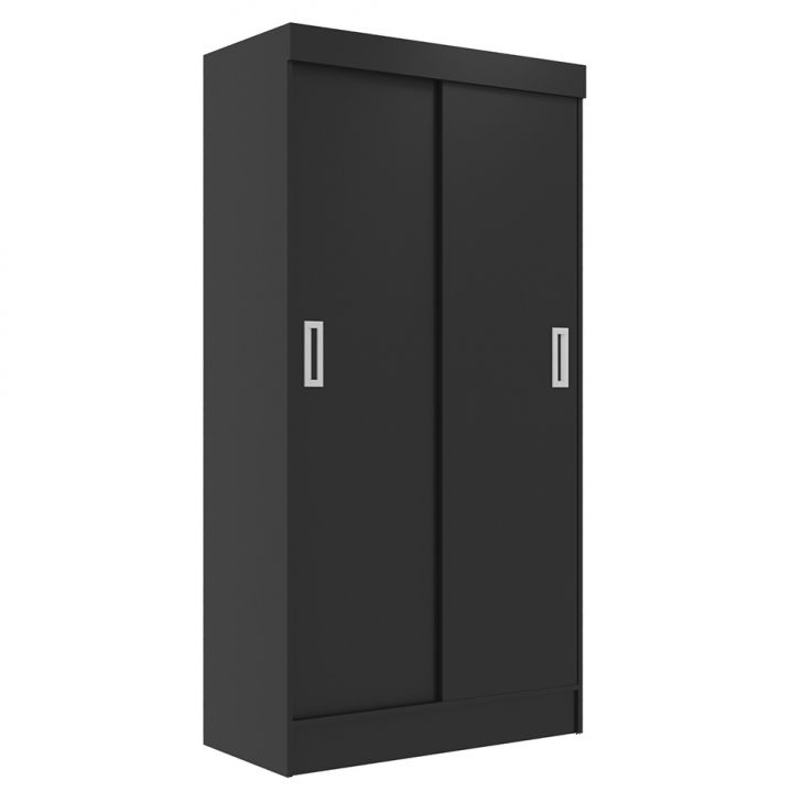 Guarda-roupa Solteiro Berlim 2 Portas Preto
