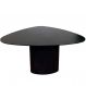 Mesa de Jantar Cone orgânica Redonda 110x113 cm Base Ébano Tampo Ébano