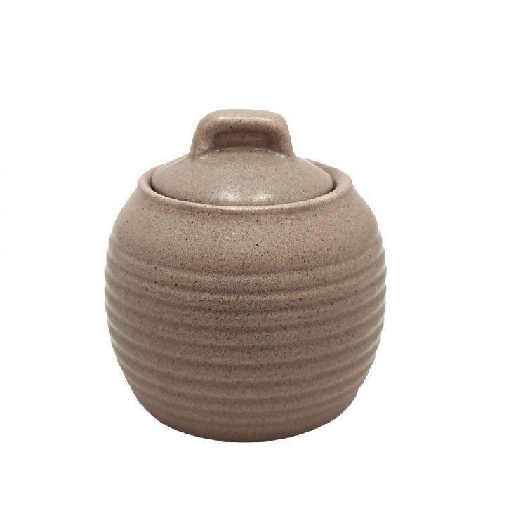 Pote com Tampa Friese Marrom