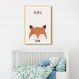 Quadro Infantil Didático Raposa 100x70 Caixa Marfim