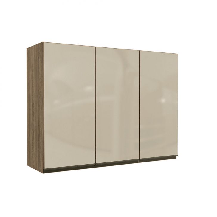 Armário Aéreo Bruges II 3 Portas Nogal