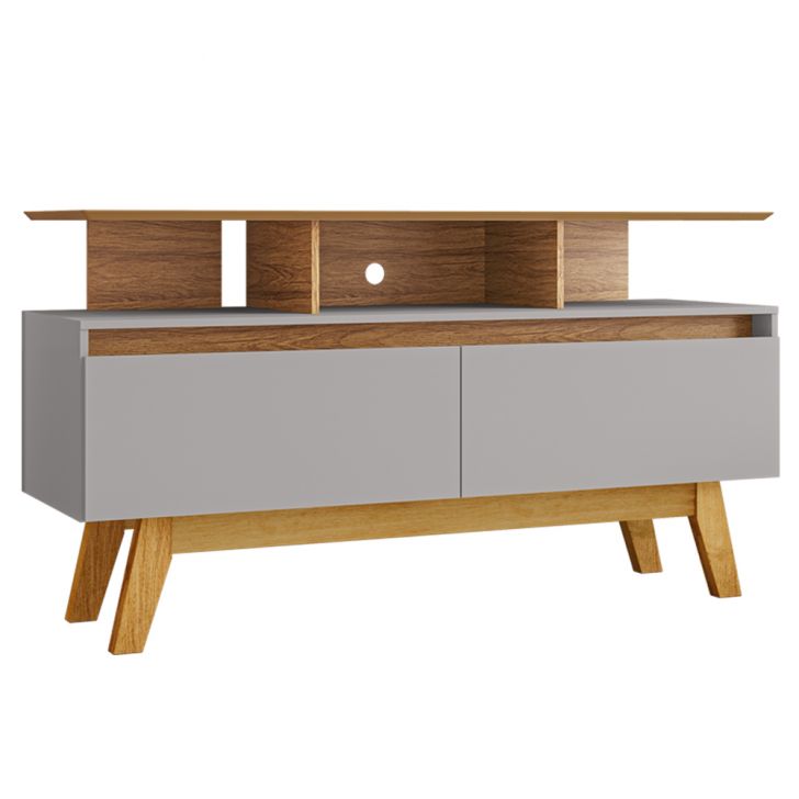 Rack Bancada Tv 50 Pol 120 cm Rubi Cinamomo Off White BECHARA