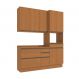 Image of Cozinha Compacta Valence 8 Portas 5 Gavetas Canela MO895CL20WZFMOB