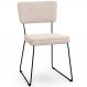 Cadeira Decorativa Estofada Para Sala De Jantar Allana L02 Suede Bege - Lyam Decor