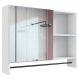 Armario Para Banheiro 01 Porta Com Espelho 80cm Branco PRODDY